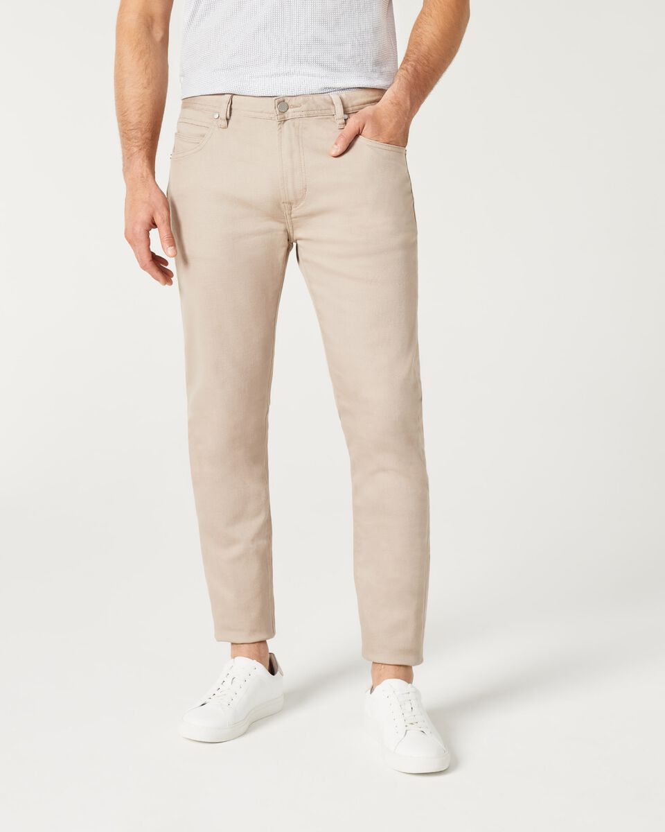 Mens Beige Slim Stretch Denim Jean